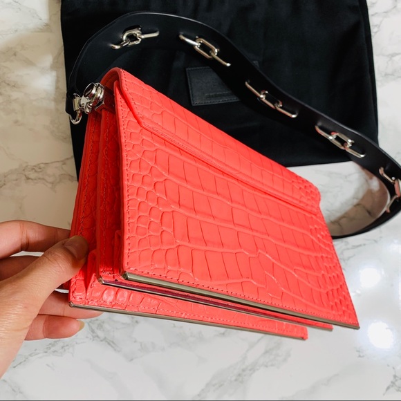 Alexander Wang Pink Croc Shoulder Bag - Picture 6 of 8